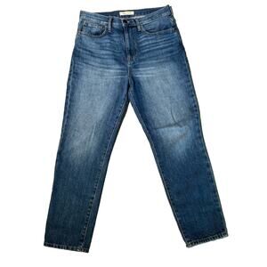 Madewell Mom Jeans Womens 27 Straight Leg 100% Cotton Medium Wash High Rise